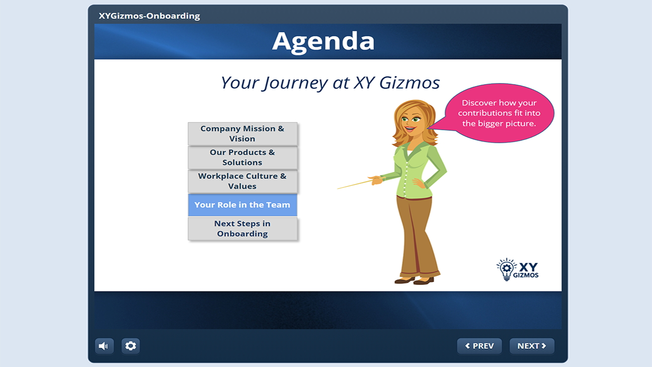 XY Gizmos Onboarding